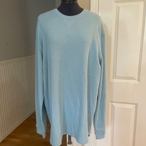 NWOT Eddie Bauer Long Sleeve Waffle Thermal Shirt Top Men's Size XLT Blue NEW